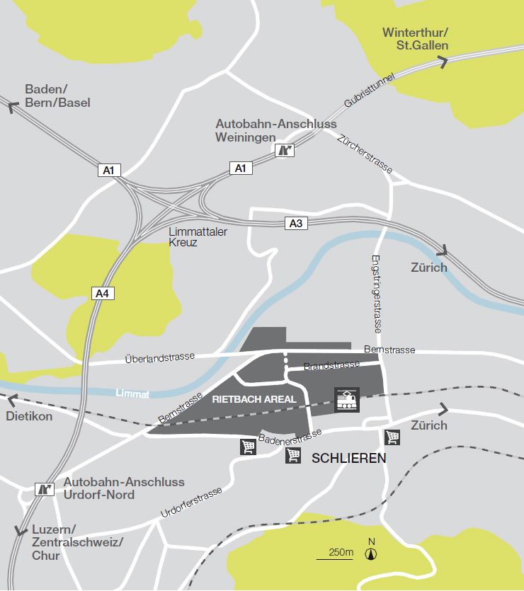 Lageplan Rietbachareal